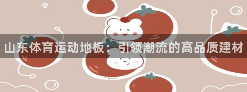 风速体育直播：山东体育运动地板：引领潮流的高品质建材
