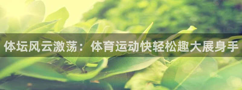 风速体育直播app：体坛风云激荡：体育运动快轻松趣大展身手